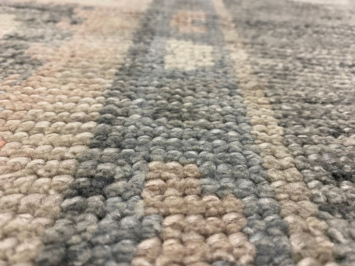 6x8 Gray and Beige Turkish Oushak Rug