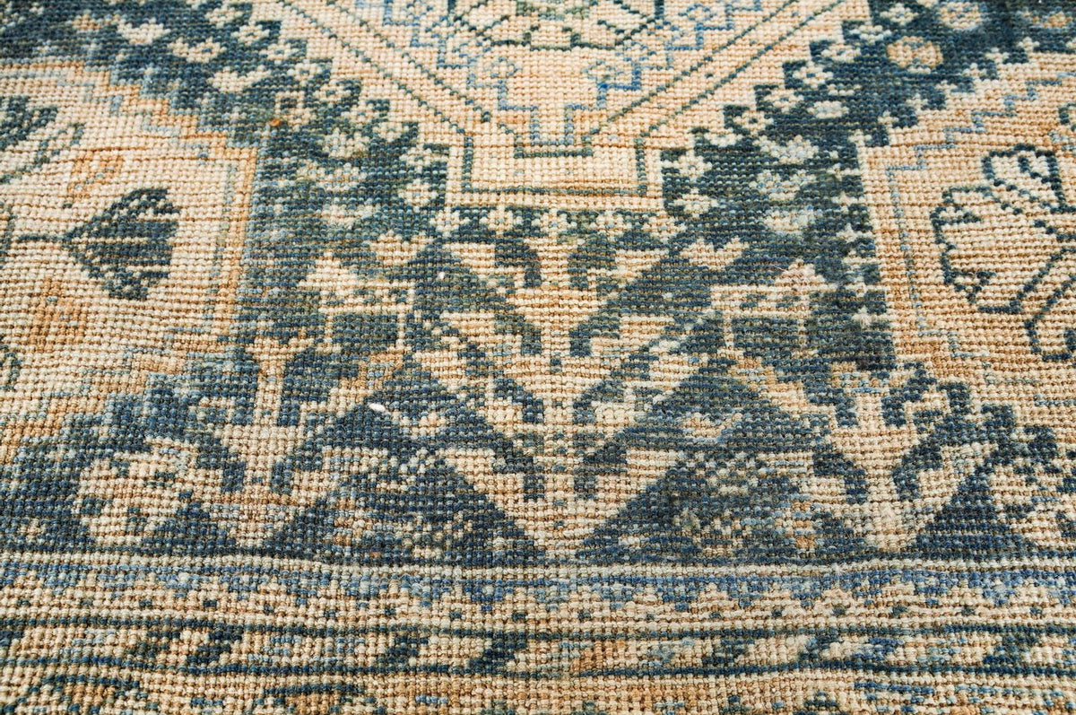 4x5 Blue and Beige Persian Rug