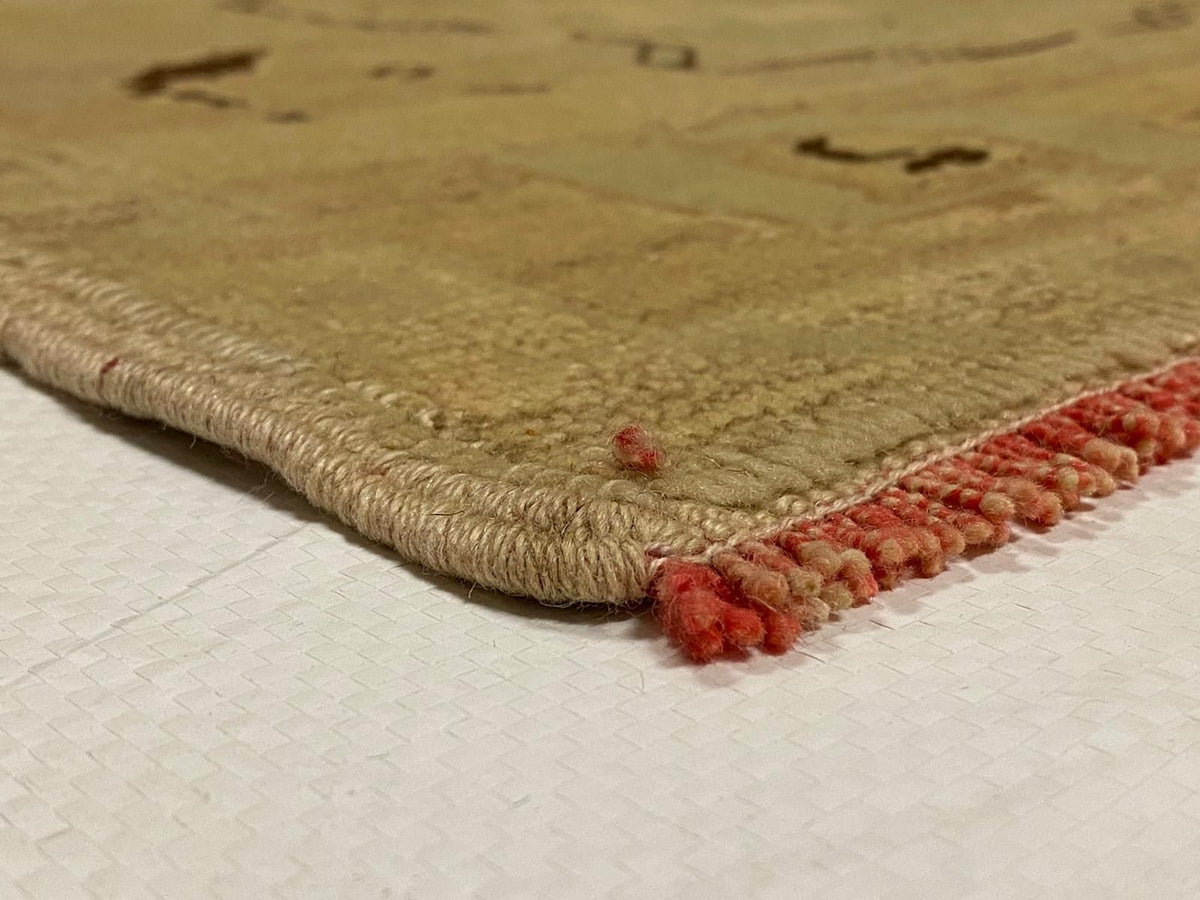 5x8 Ivory Turkish Tribal Rug