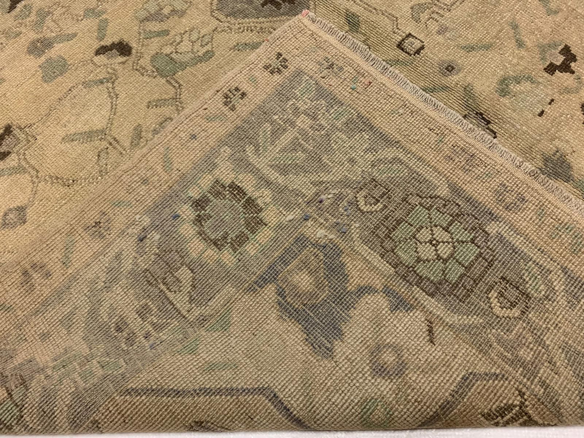 6x11 Ivory and Gray Turkish Tribal Rug