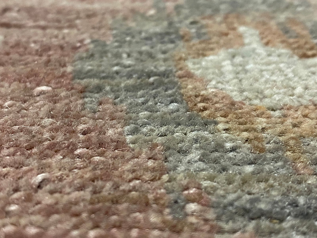 6x8 Blue and Ivory Modern Contemporary Rug