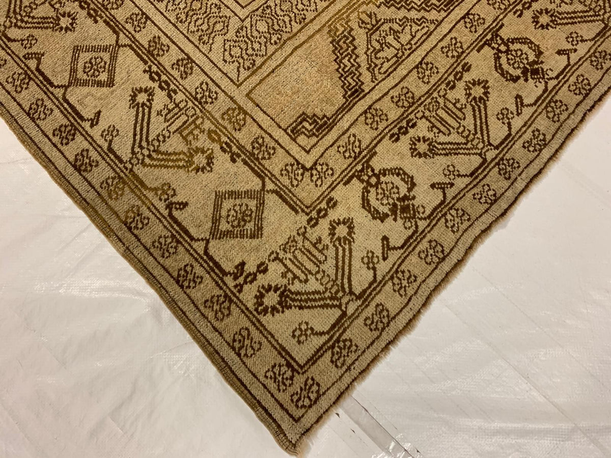 6x11 Ivory Turkish Tribal Rug