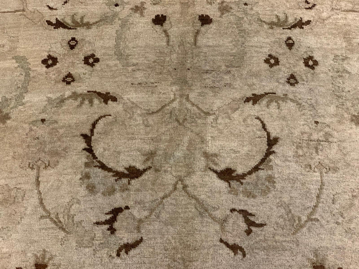 6x10 Ivory Turkish Tribal Rug