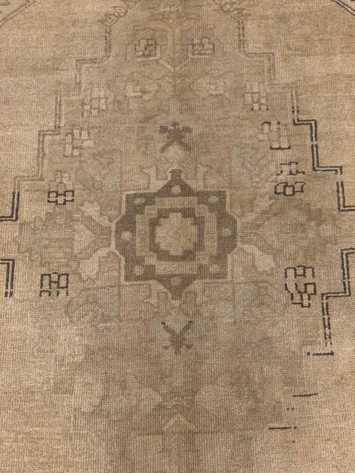 5x11 Ivory and Brown Turkish Tribal Runner
