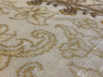 6x8 Ivory and Beige Turkish Silk Rug