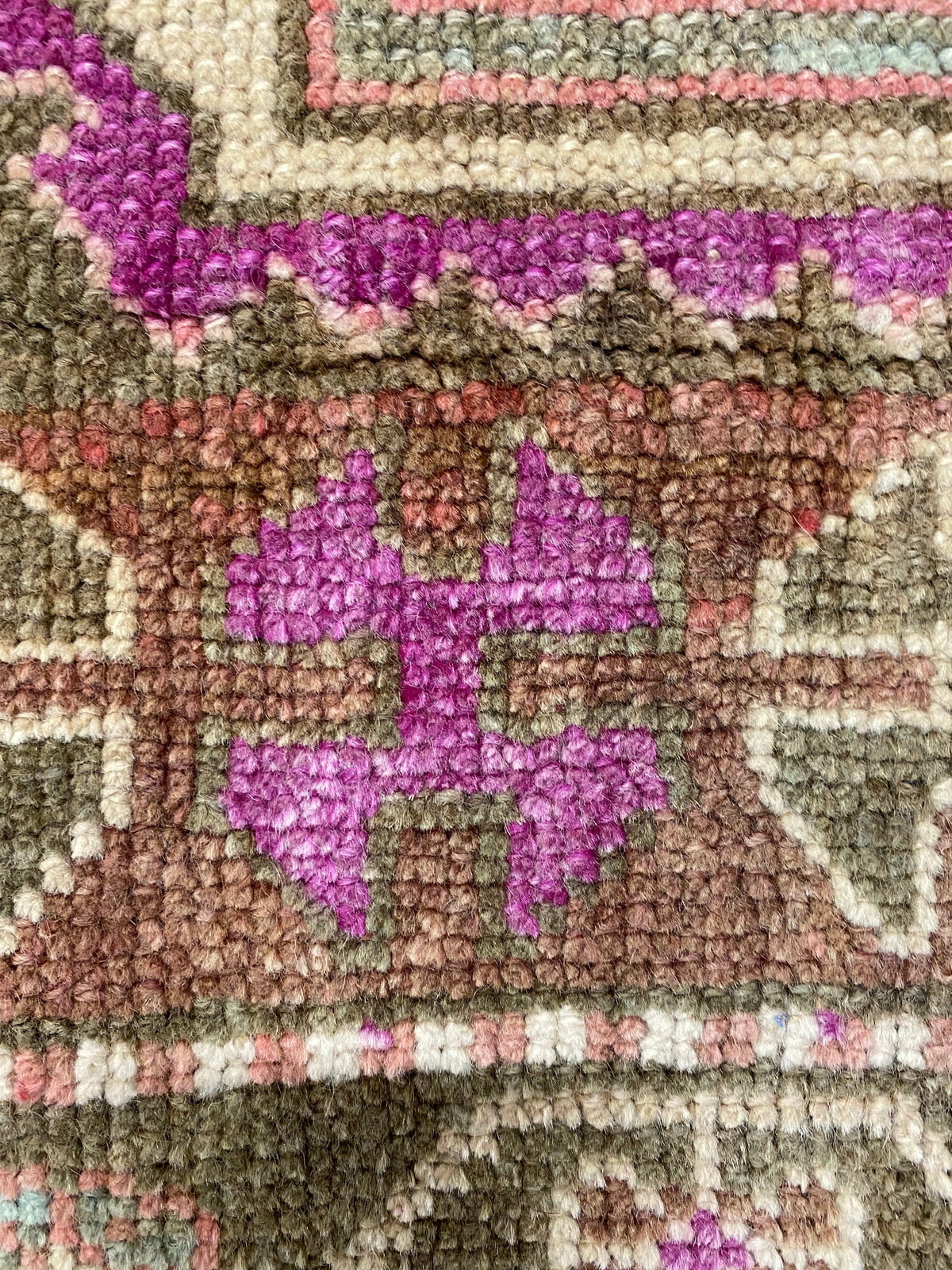 3x12 Brown and Pink Turkish Tribal Runner