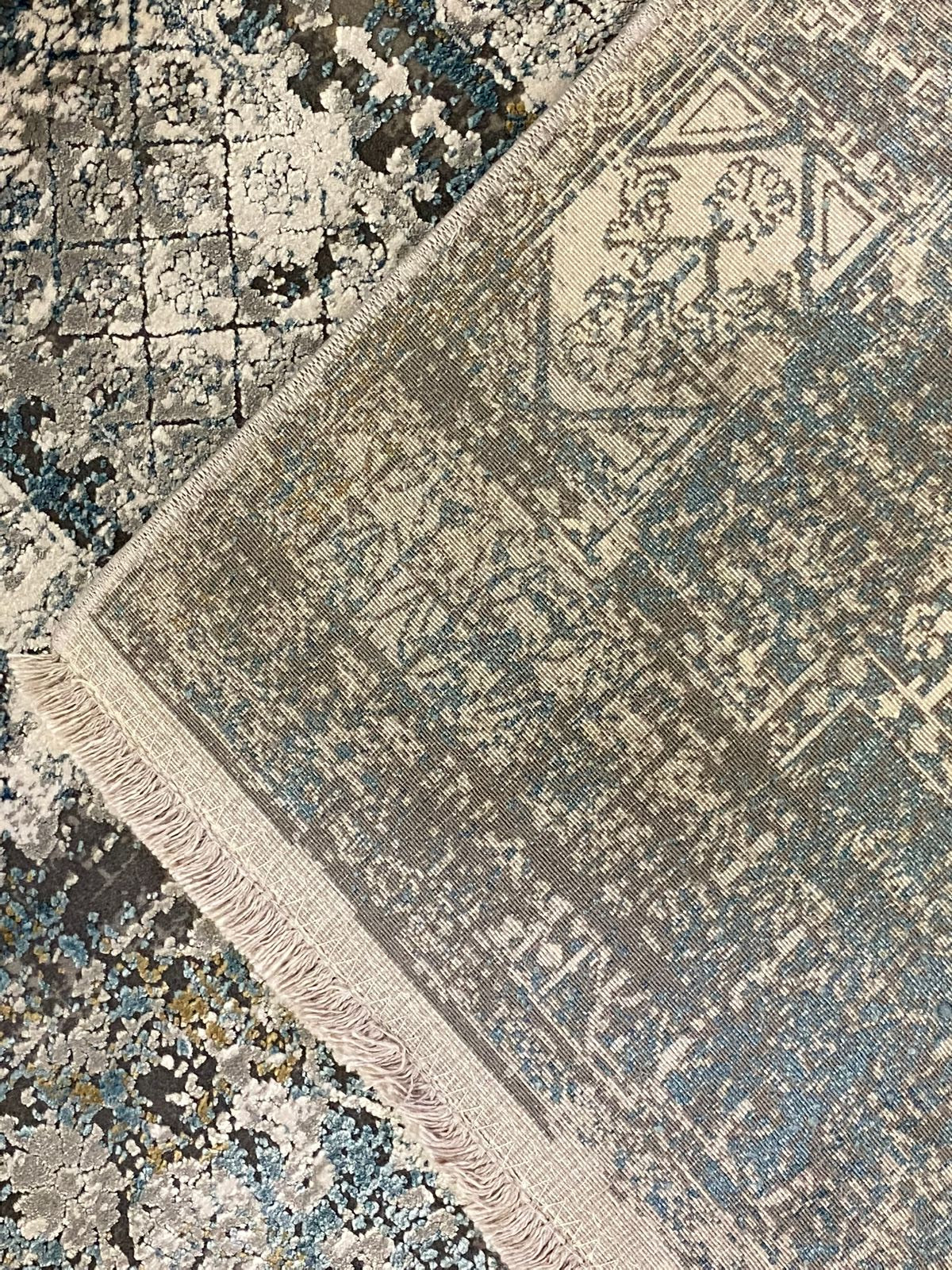 6x10 Blue and White Turkish Antep Rug