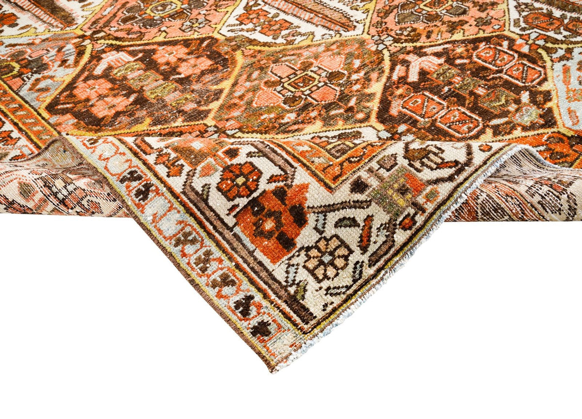 5x6 Brown and Beige Persian Rug