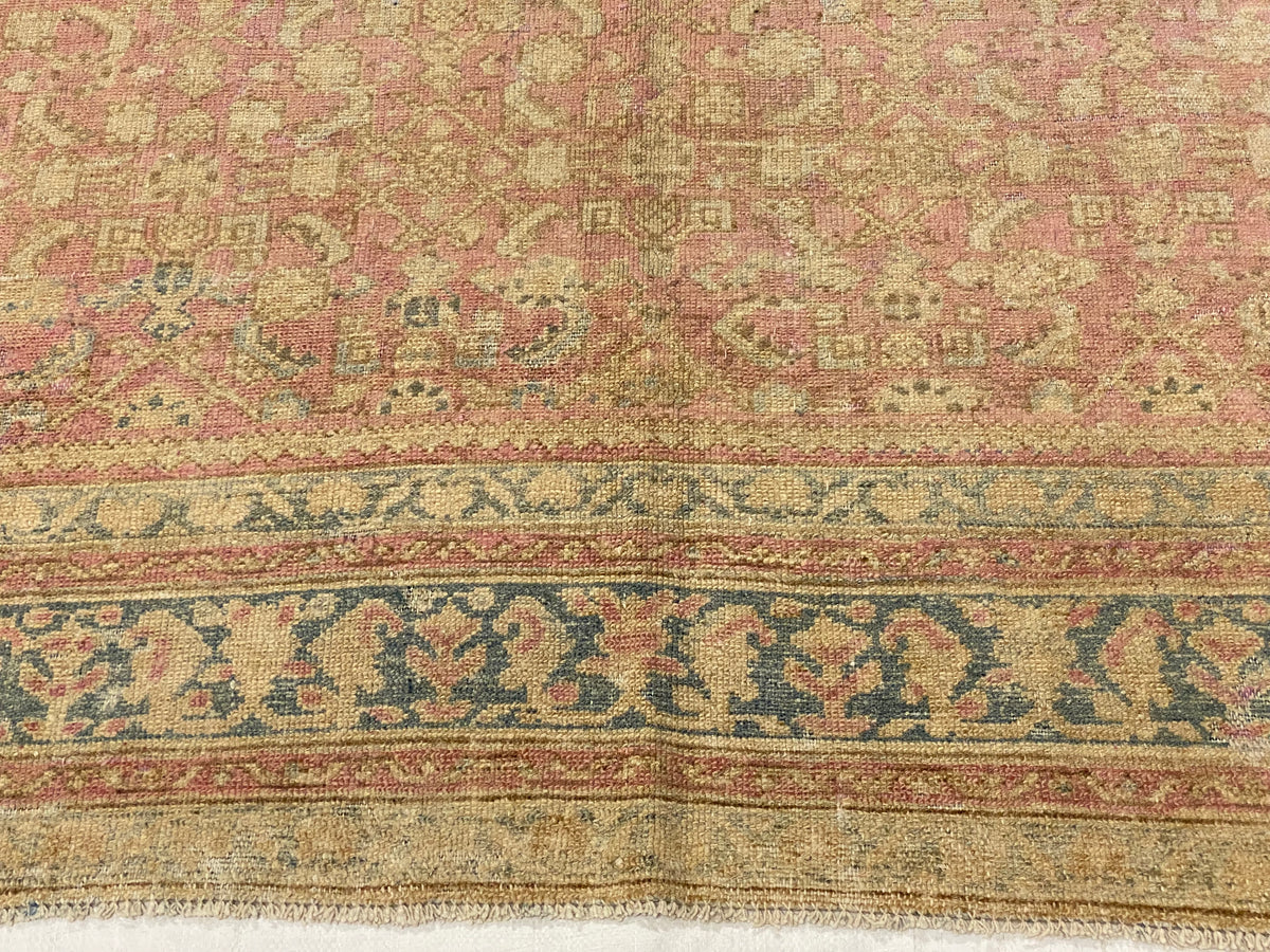 8x18 Pink and Blue Persian Rug