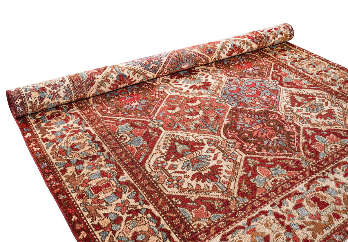 5x7 Red and Beige Persian Rug