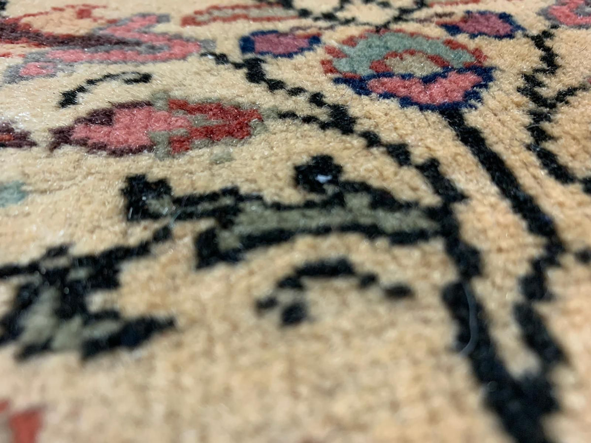 7x10 Green and Peach Turkish Traditional Rug