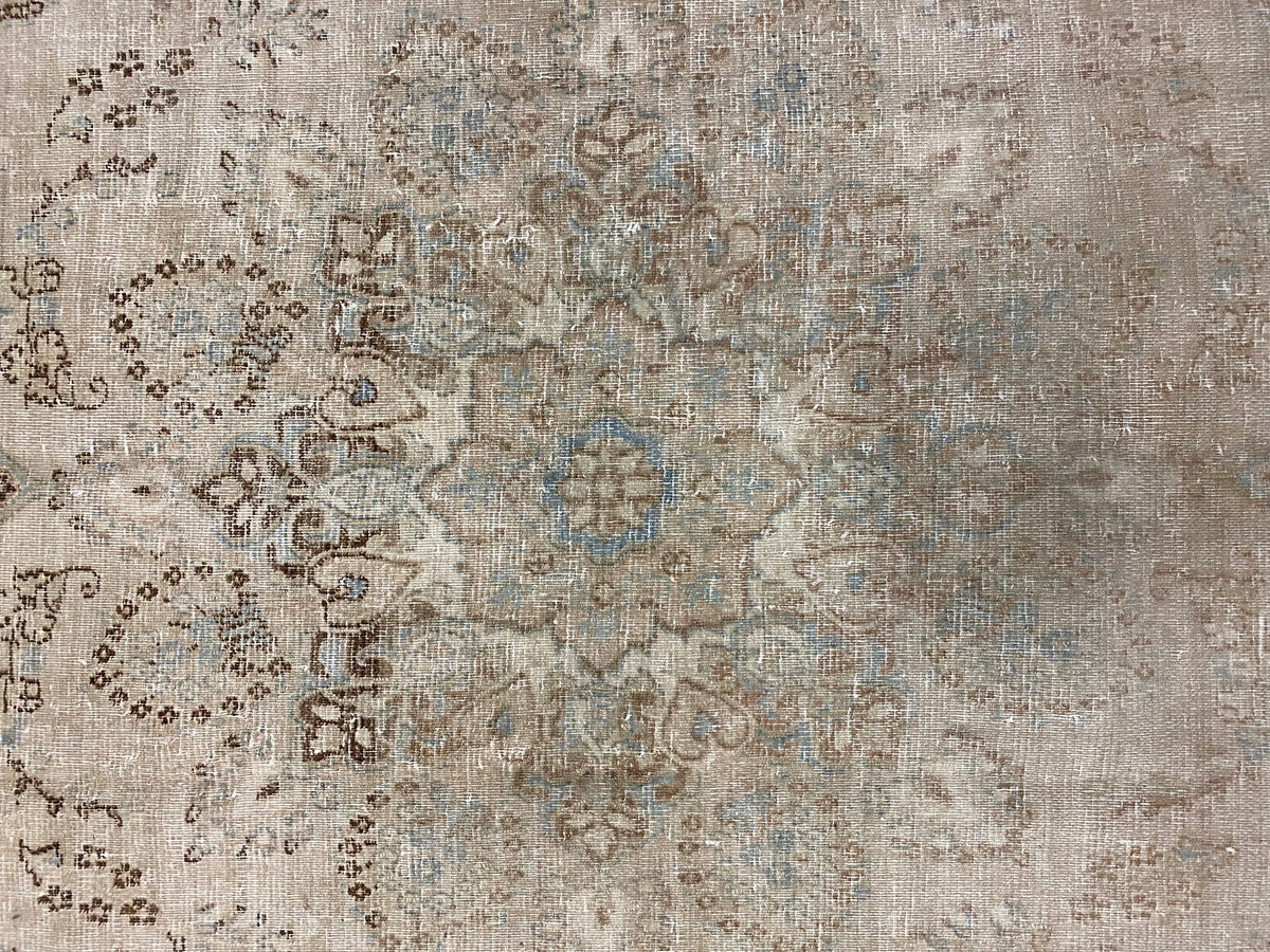 7x10 Blue and Beige Persian Traditional Rug
