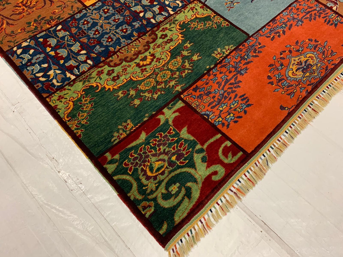 7x10 Multicolor Turkish Patchwork Rug