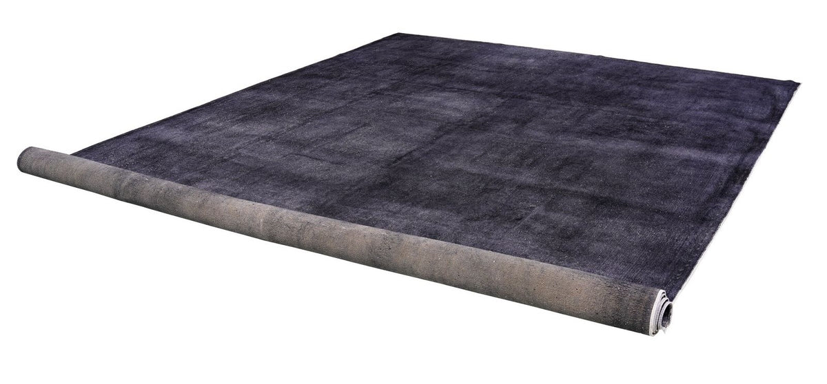9x14 Black Turkish Overdyed Rug