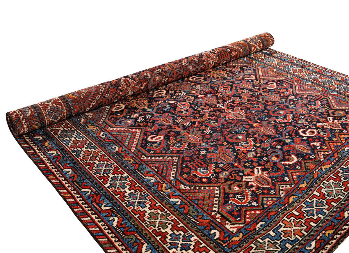 6x7 Brown and Brown Persian Tribal Rug