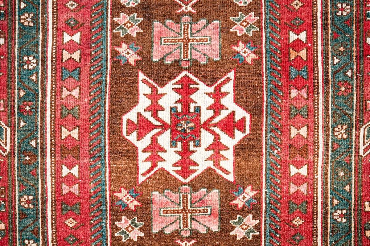 4x7 Red and Navy Persian Tribal Rug