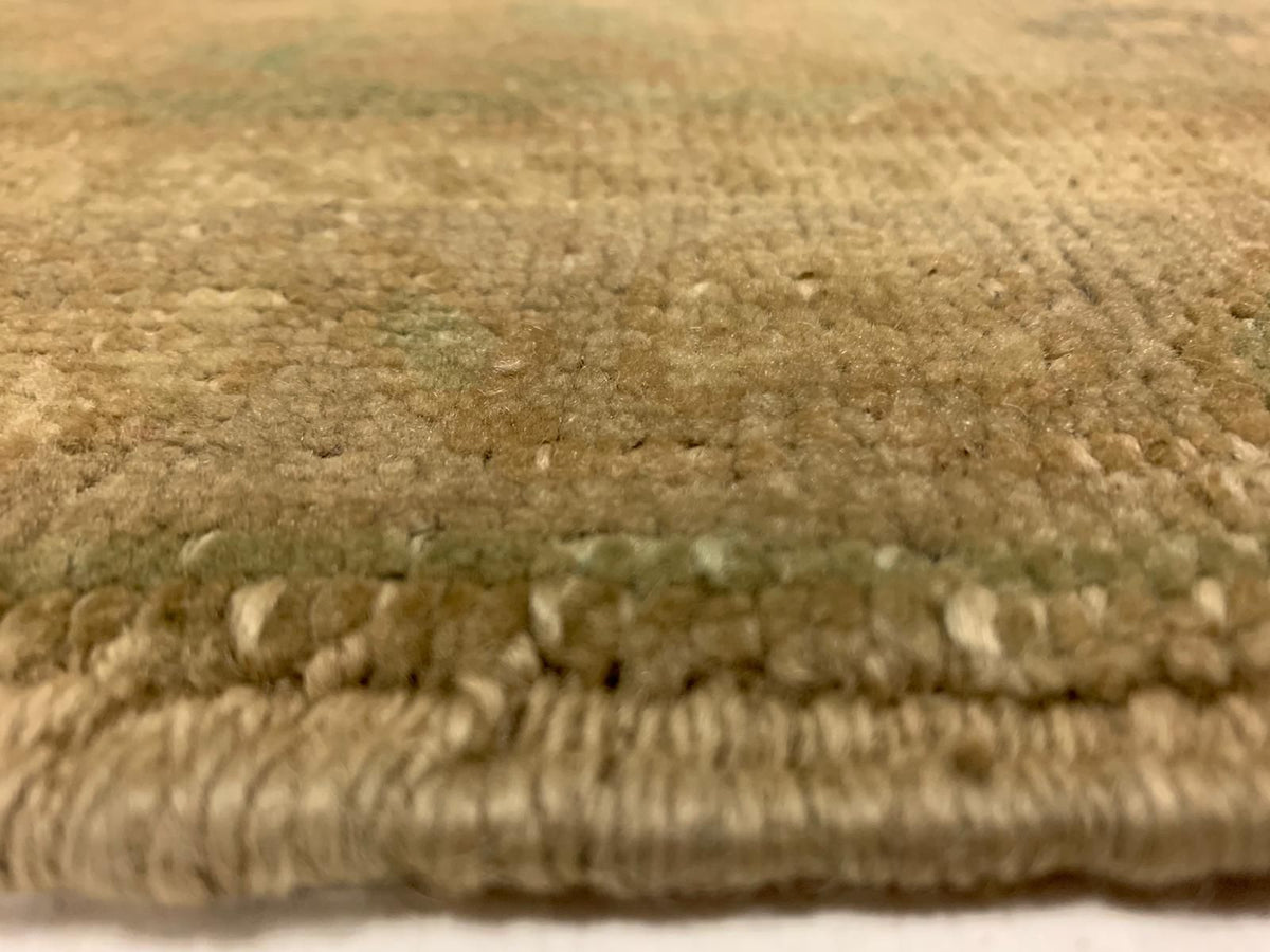 6x10 Ivory and Ivory Turkish Tribal Rug