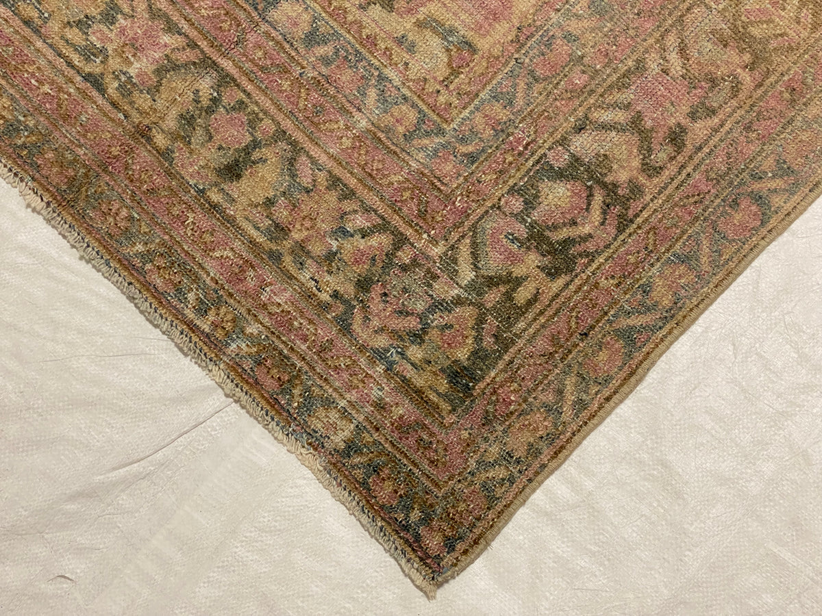 8x18 Pink and Blue Persian Rug