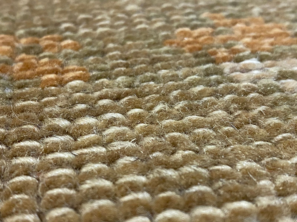 Vintage Handmade 9x12 Beige and Red Anatolian Turkish Oushak Distressed Area Rug