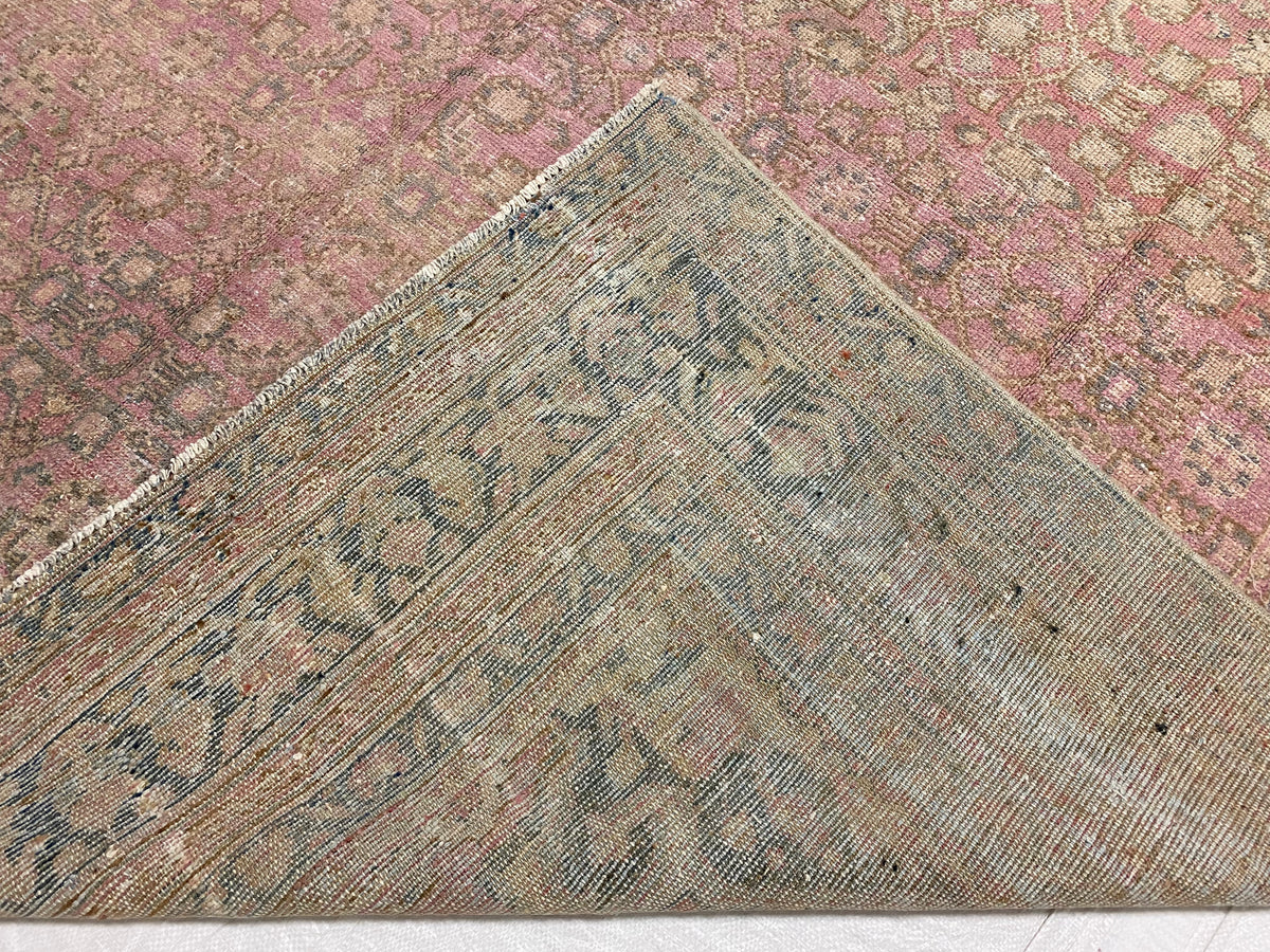 8x18 Pink and Blue Persian Rug