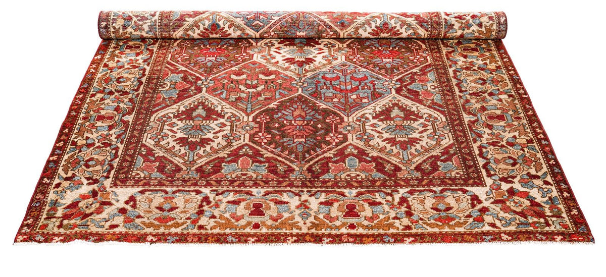 5x7 Red and Beige Persian Rug