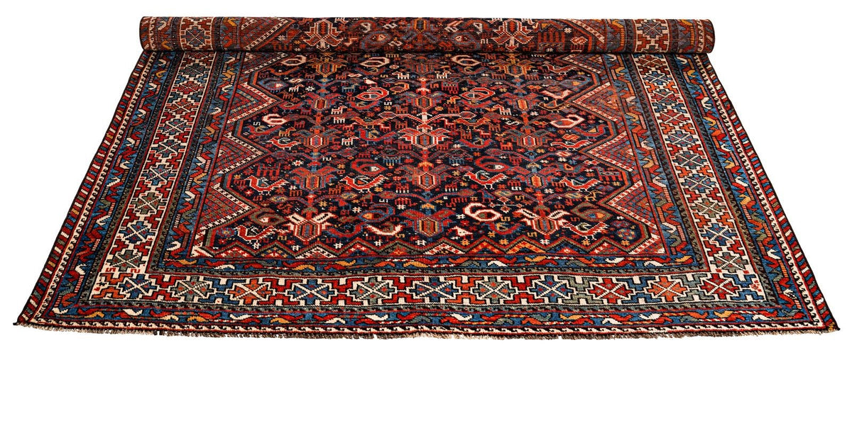6x7 Brown and Brown Persian Tribal Rug
