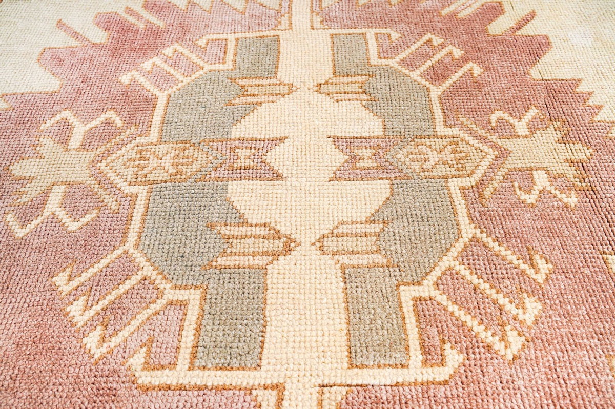 4x7 Beige and Brown Anatolian Tribal Rug