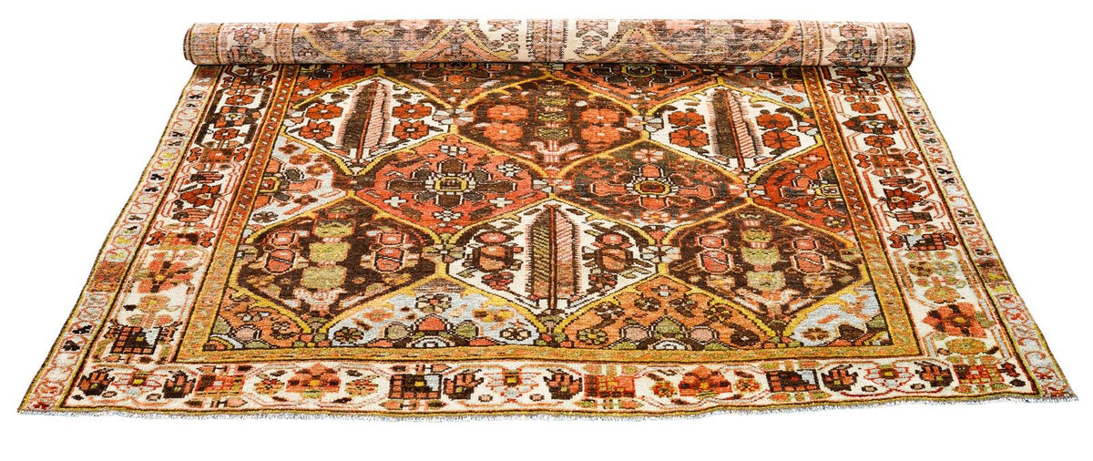 5x6 Brown and Beige Persian Rug