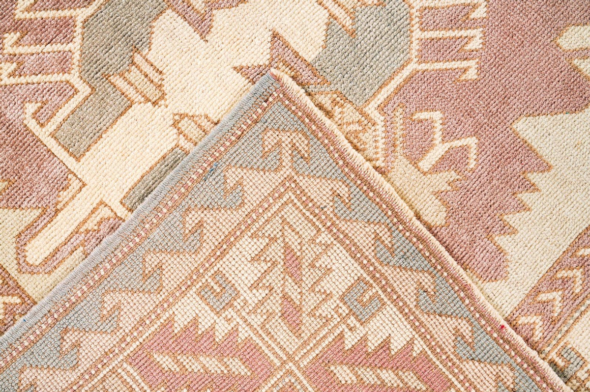 4x7 Beige and Brown Anatolian Tribal Rug