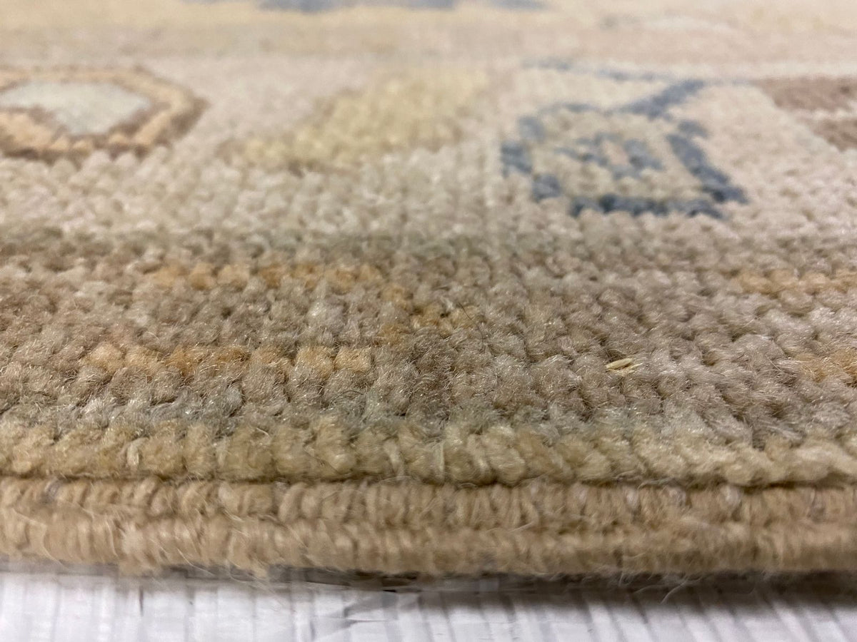 3x17 Gold and Ivory Turkish Oushak Runner