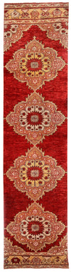 3x11 Red and Gold Turkish Tribal Runner
