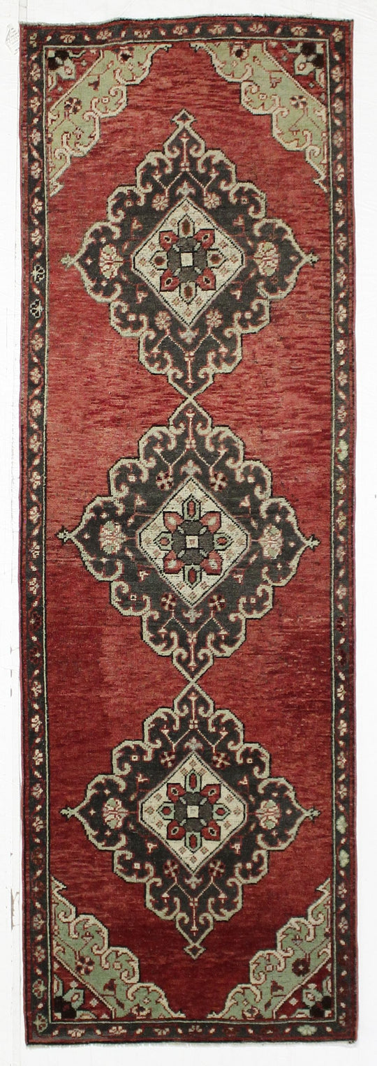 3x10 Red and Black Turkish Tribal Runner