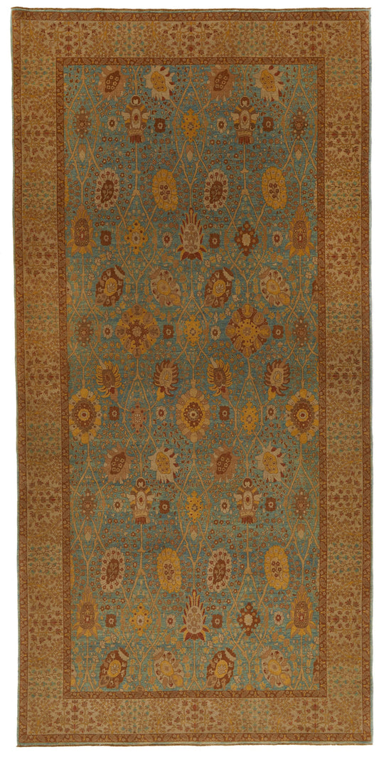 6x12 Blue and White Turkish Traditional Runner