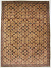10x13 Gold and Red Turkish Silk Rug