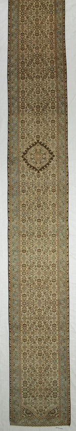 2x20 Beige And Blue Persian Traditional Runner