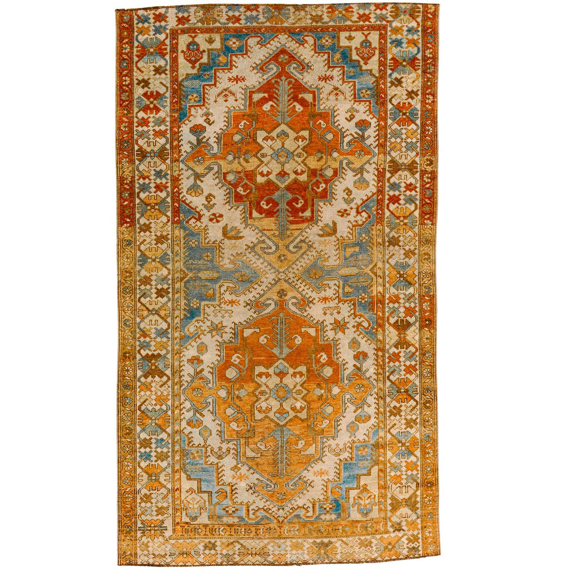 4x7 Beige and Rust Persian Rug