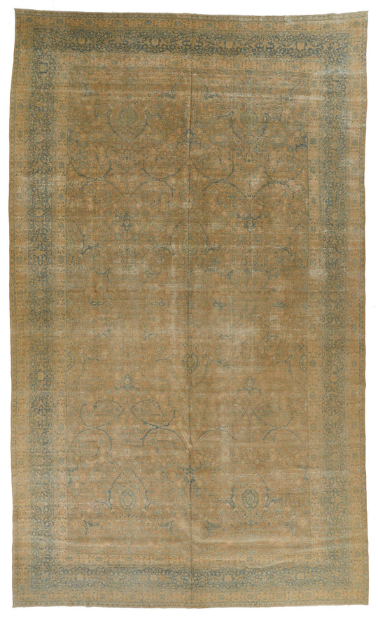 11x18 Beige and Blue Persian Traditional Rug