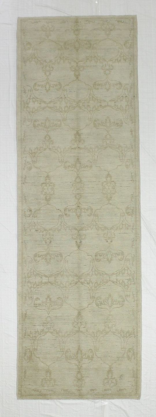 3x9 Ivory and Beige Persian Runner