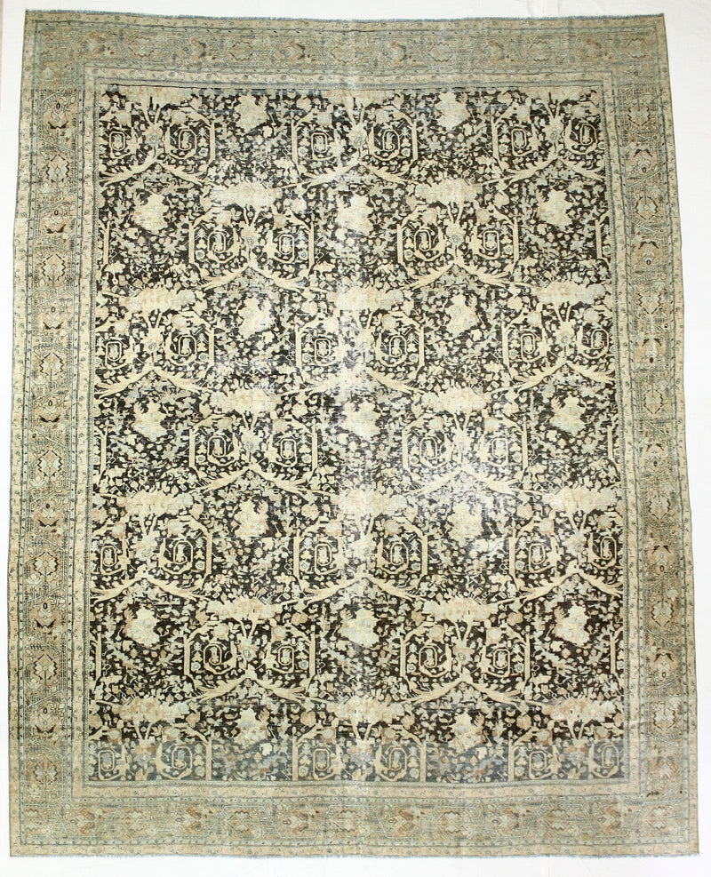 11x13 Ivory and Brown Persian Traditional Rug