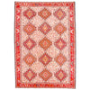 7x9 Red and Beige Turkish Patchwork Rug