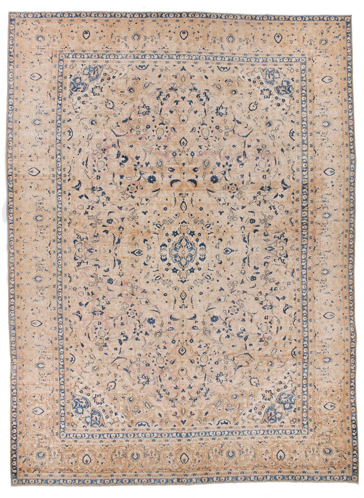 9x12 Beige and Blue Persian Traditional Rug