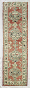 3x10 Pink and Ivory Turkish Oushak Runner