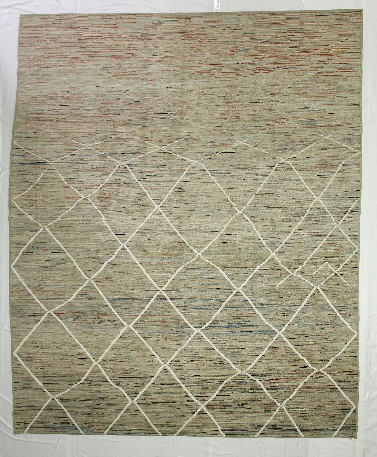10x12 Pink and Beige Modern Contemporary Rug