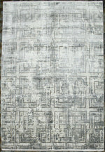 7x10 White Silver and Gray Turkish Antep Rug