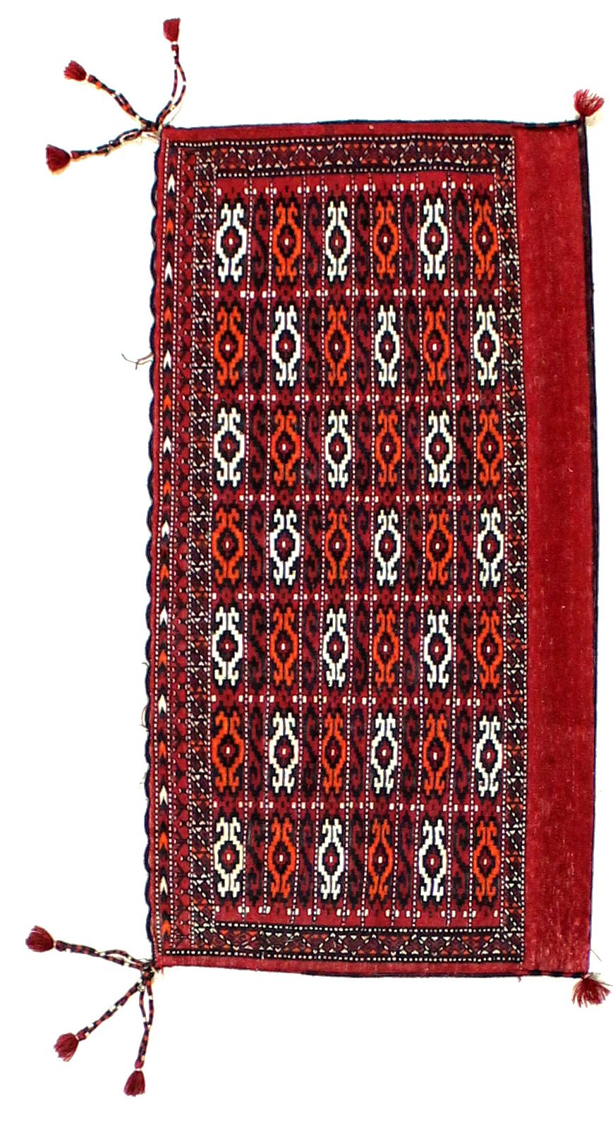 2x4 Red and Beige Turkish Tribal Rug