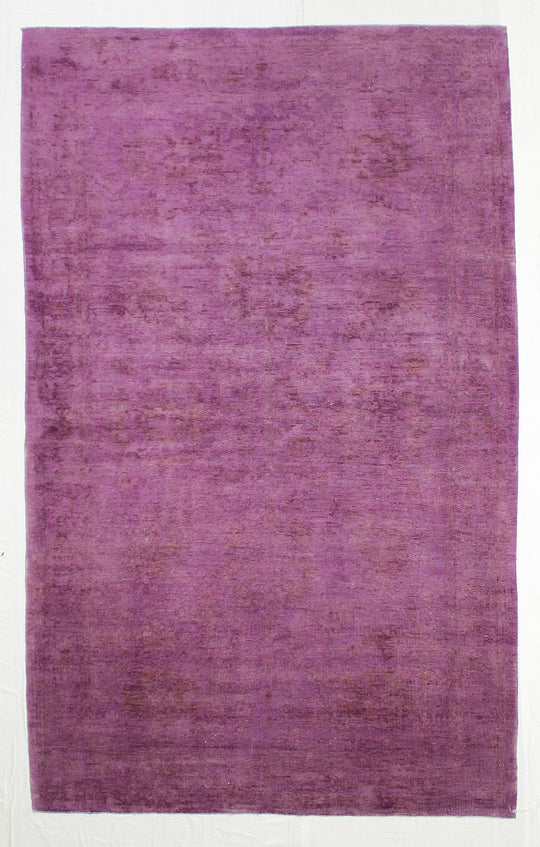 6x10 Pink and Purple Turkish Overdyed Rug