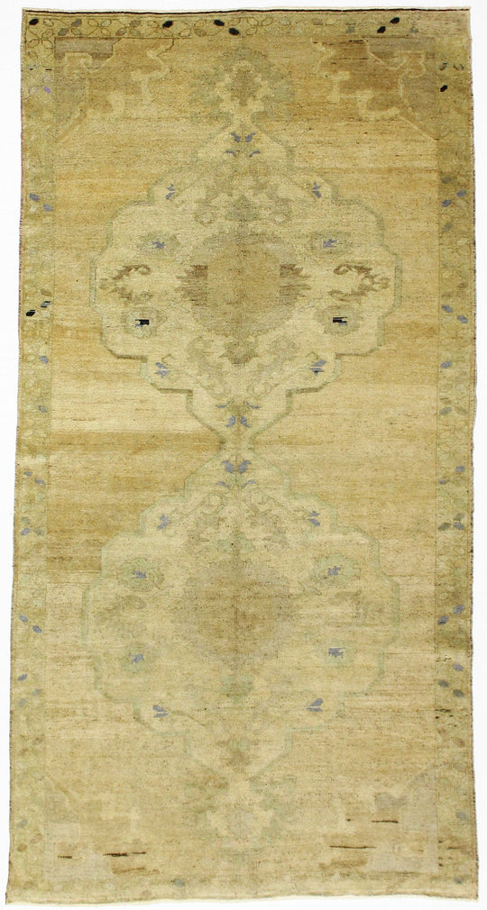 5x10 Ivory Turkish Tribal Runner