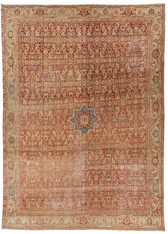 10x14 Red and Beige Persian Traditional Rug