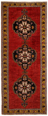 5x13 Gold and Red Turkish Tribal Runner