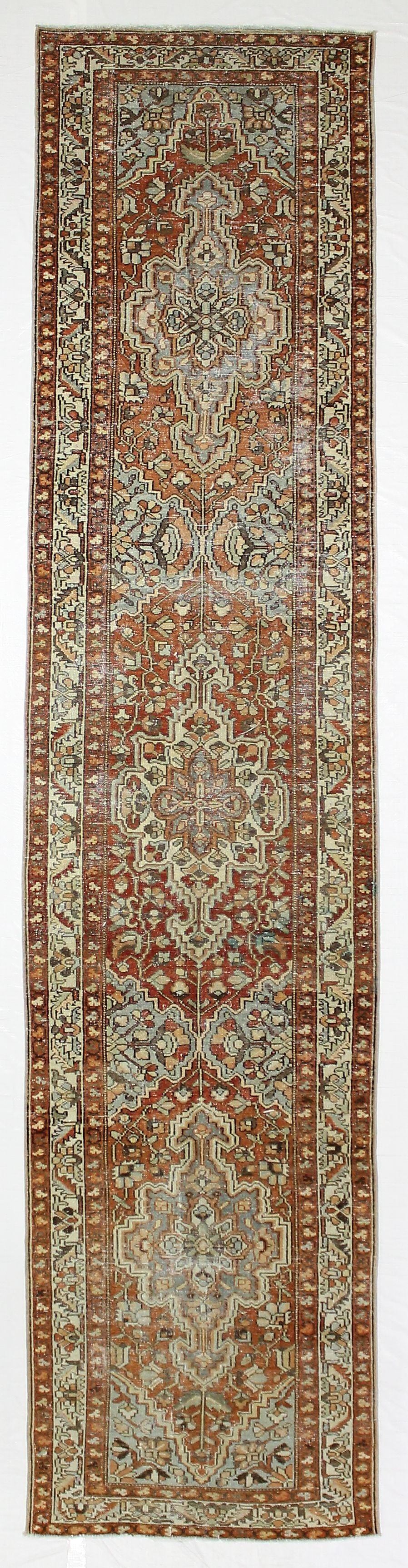 3x14 Brown and Ivory Persian Runner